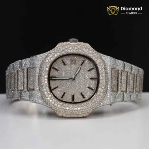 Iced Out Full VVS Moissanite Diamond Stainless Steel Watch