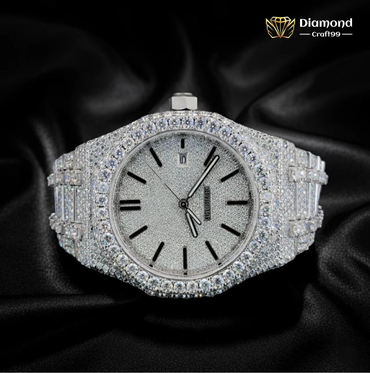 Beautiful Automatic Tree Branch Moissanite Watch For Men - Image 2