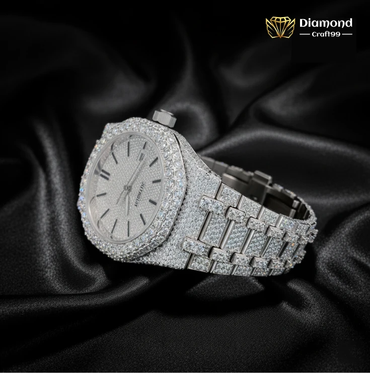 Beautiful Automatic Tree Branch Moissanite Watch For Men - Image 4